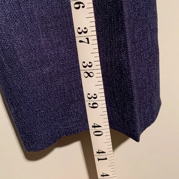 LARRY LEVINE PETITE BLUE TEXTURED SUIT - Picture 15 of 16